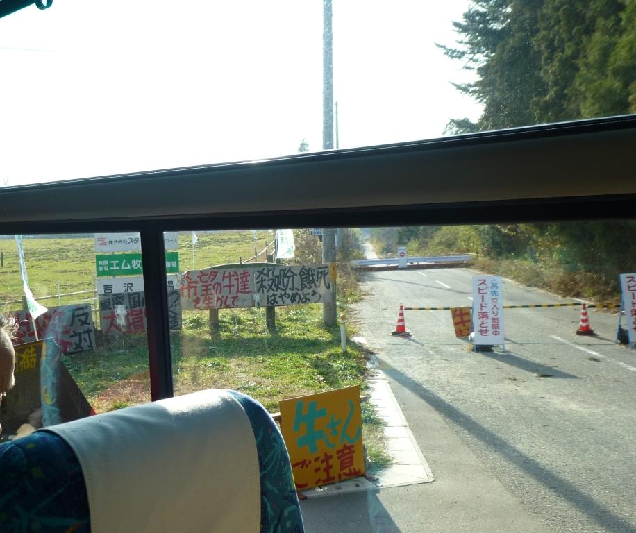 La fattoria di Yoshizawa in Namie town poco piu' di 10 km dalla centrale nucleare incidentata di Fukushima Daiichi; il proprierario, non volendo uccidere le animali ci resta per dare da mangiare come si farebbe con gatti e cani; e' il suo modo di protestare contro il nucleare